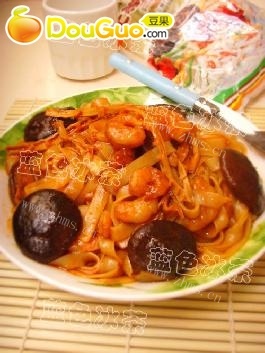 简单的韩式虾仁炒河粉