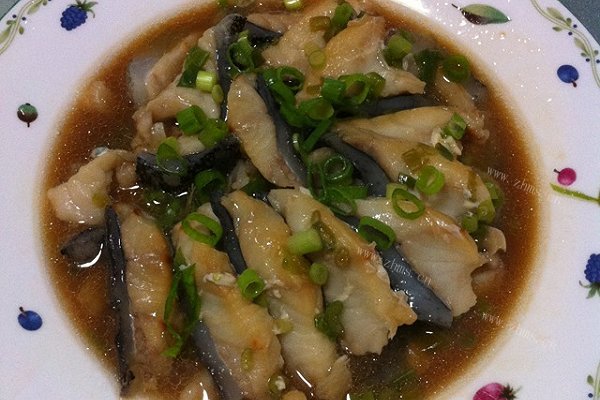简易版蒸海参斑鱼