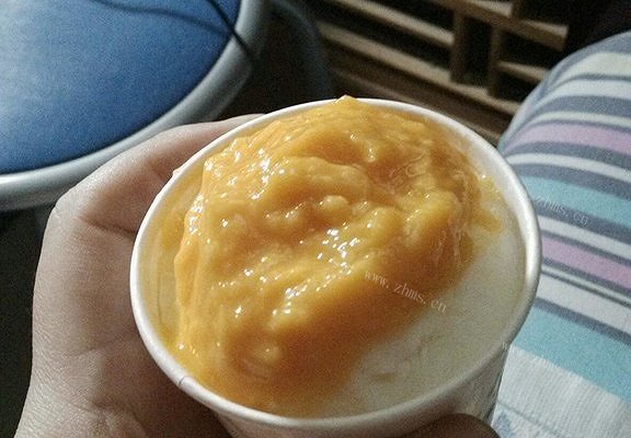 芒果冻酸奶～成人儿童都可以吃的冰淇淋