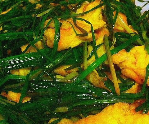 野韭菜炒蛋