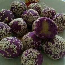 紫薯球〈只微波炉，牛奶土豆泥陷〉