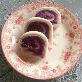 自制紫薯糯米卷