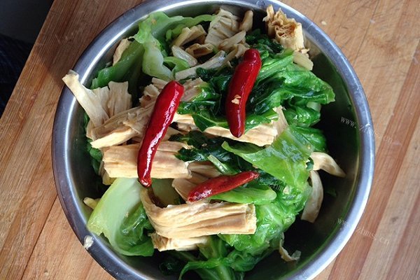 简易腐竹圆白菜