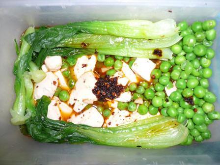 「自制」青菜蒸豆腐