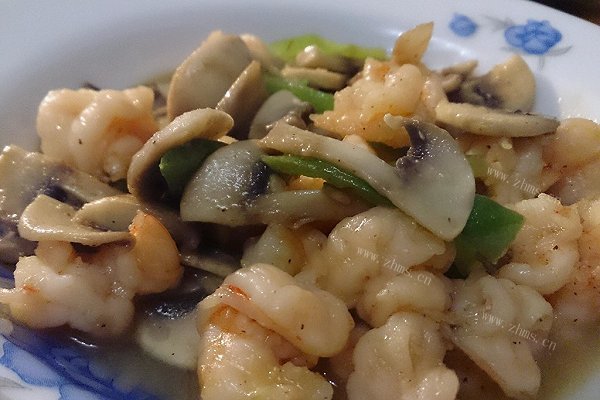 蘑菇炒虾仁