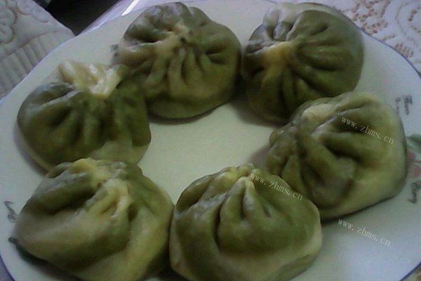 自制彩色茄子肉包