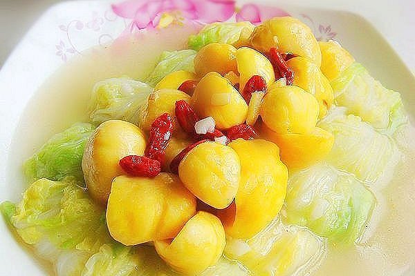 栗子扒白菜