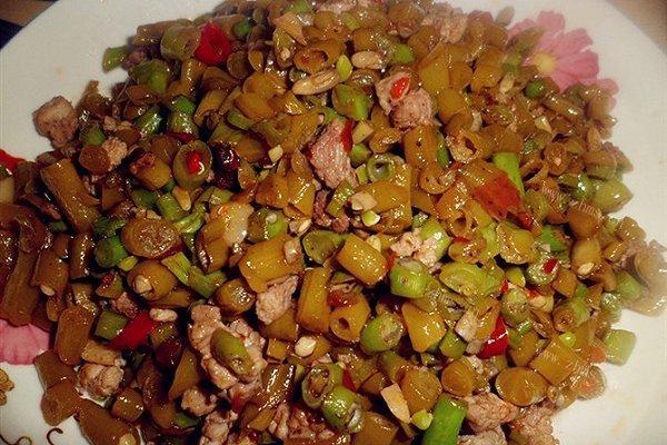 肉末双豆角
