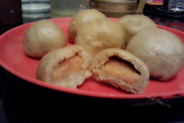 家庭版抹茶奶黄包