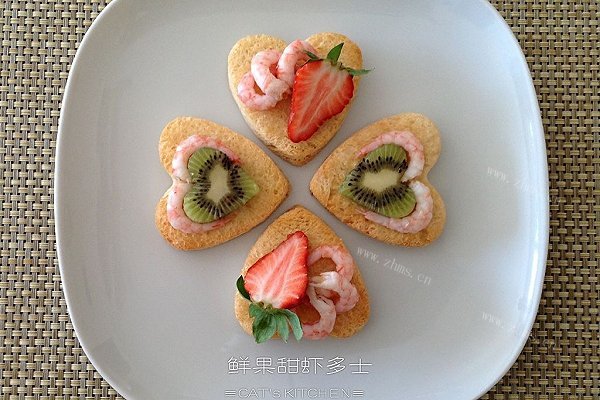 美味鲜果甜虾多士