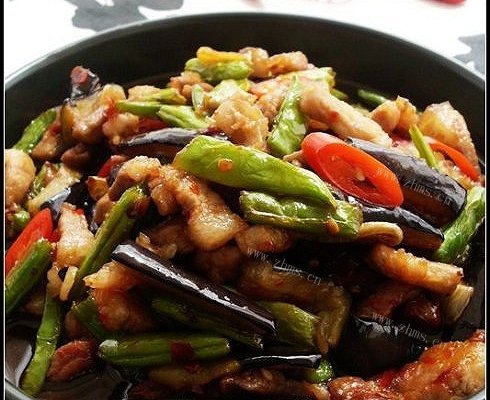 干锅茄子豆角