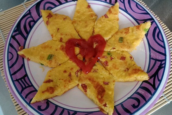 早餐系列→葱香玉米饼