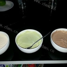 自制简单三色冰淇淋