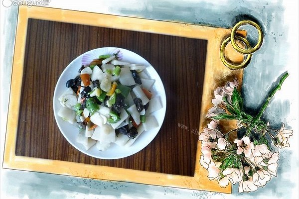 #美食派#黑木耳炒山药
