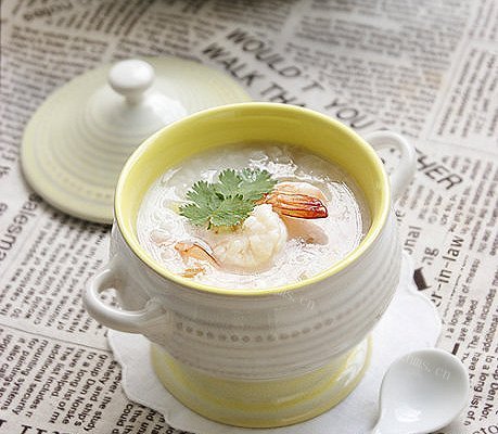 砂锅鲜虾粥