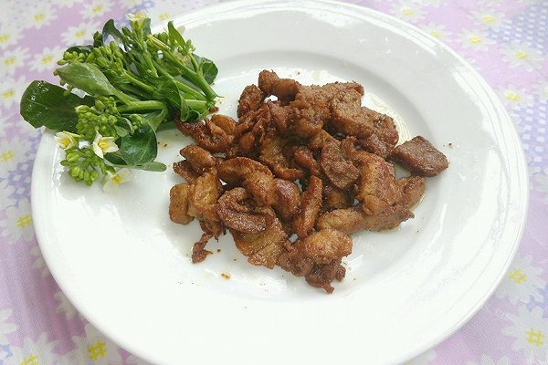 芫荽粉煎猪肉