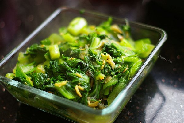 虾皮炒小白菜