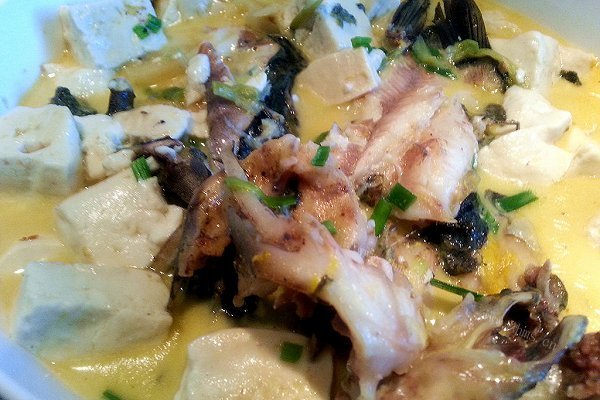 黄鸭叫炖豆腐