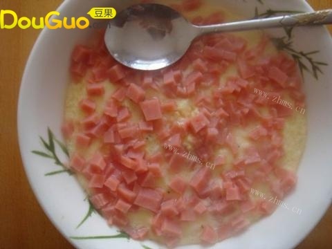 火腿虾皮蒸蛋