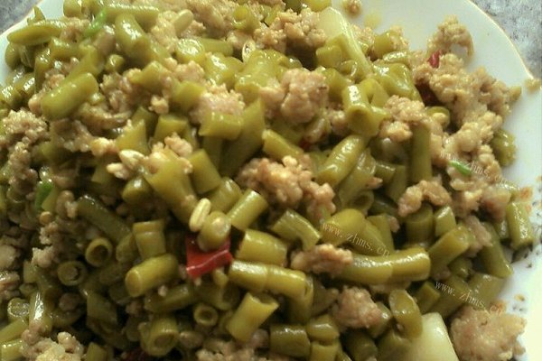 酸豆角炒肉末