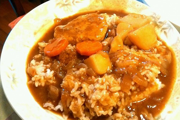 自制土豆咖喱牛肉饭