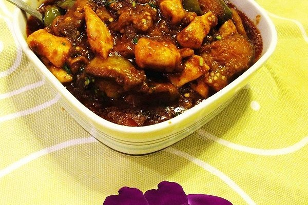 泰式红咖喱鸡柳烩茄子