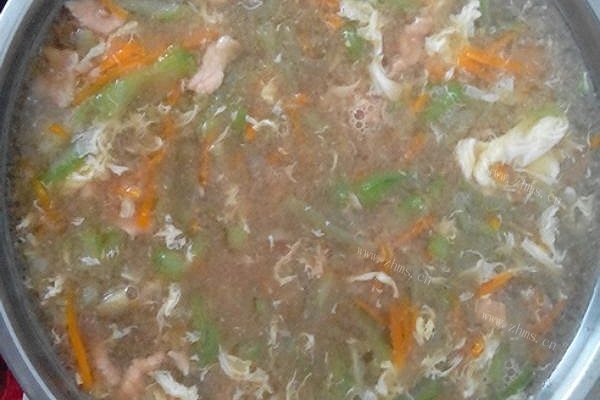 丝瓜肉丝蛋汤