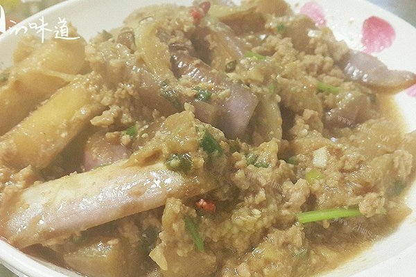 红烧肉末茄子