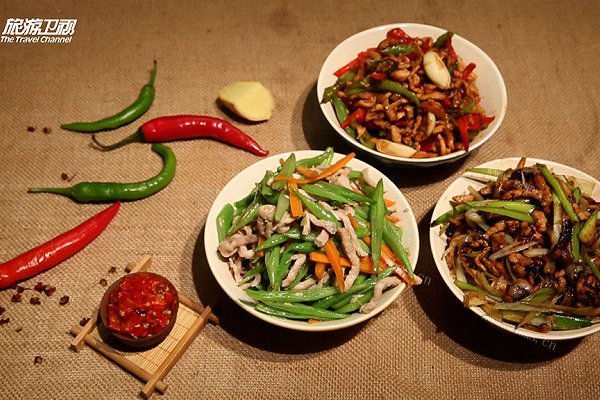肉丝三吃