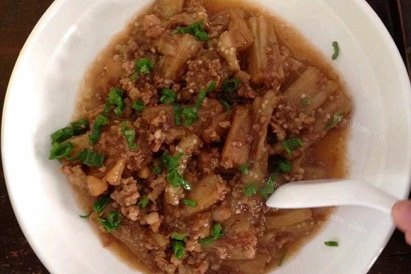 肉茸烧茄子