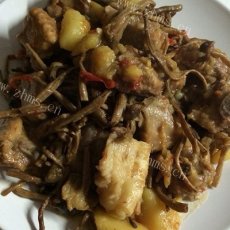 茶树菇土豆炖排骨