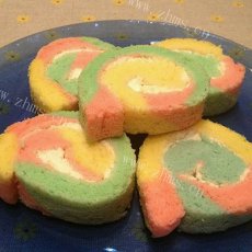 自制彩虹蛋糕卷