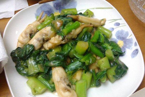 菜蕻蛏子