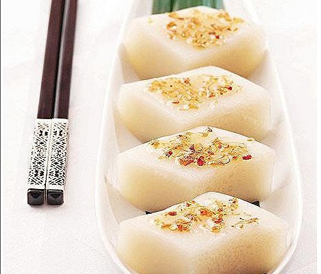 简易美食-桂花蜜柚糕