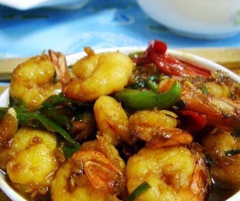 美味的豉油虾仁