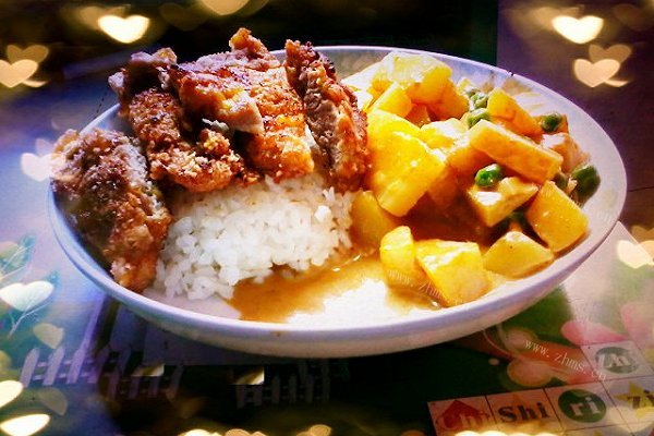 家庭版咖喱芝士猪排饭
