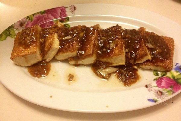 家常蒜蓉煎豆腐