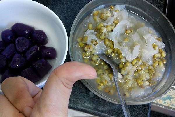 自制紫薯芋圆