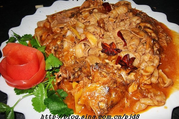 羊肉焖黄花鱼