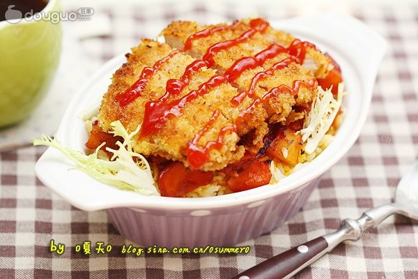 #美食记#炸猪排番茄焗饭