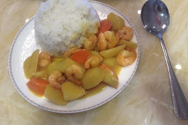 家常咖喱虾饭