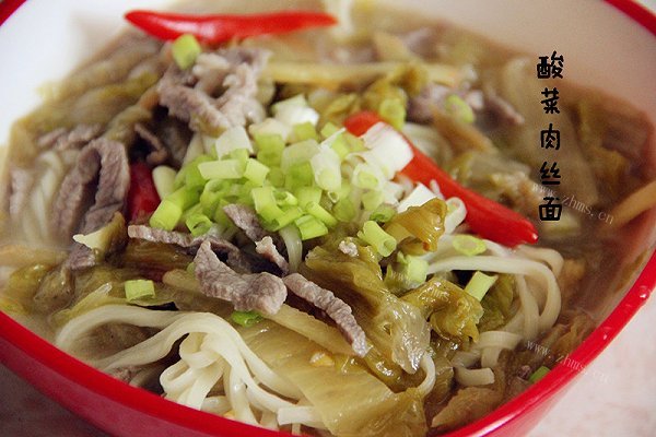 酸菜肉丝面