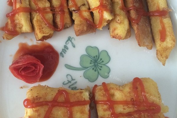 快手早餐火腿肠吐司卷