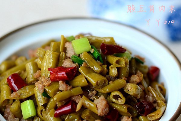 酸豆角肉末-家常下饭菜