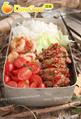 自制蒜香鸡排饭盒
