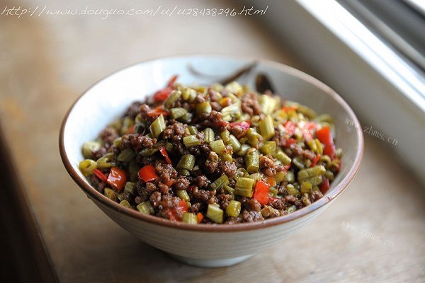 酸豇豆炒肉末
