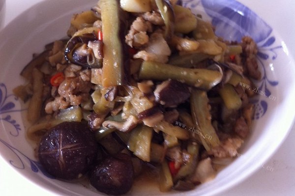 肉沫香菇炒茄子