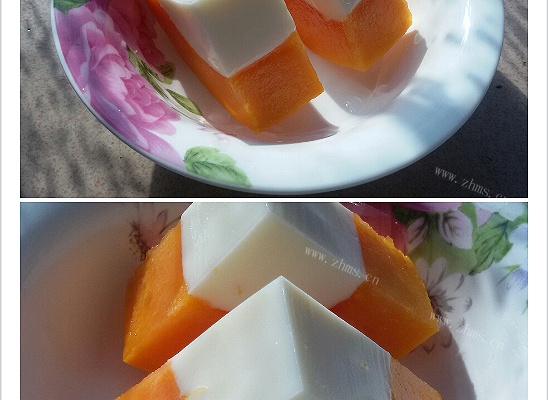 清新木瓜牛奶冻