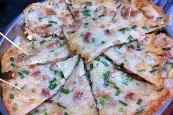 韭菜肉末香煎饼