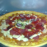 西红柿蒜香火腿披萨